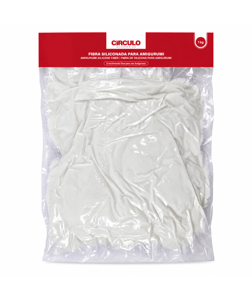 Ouate compactée 1 kg - Fibre de rembourrage polyester siliconée - Circulo