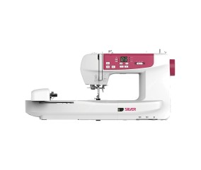 Machine à broder Silver Wi-Fi - vue de face avec unité de broderie