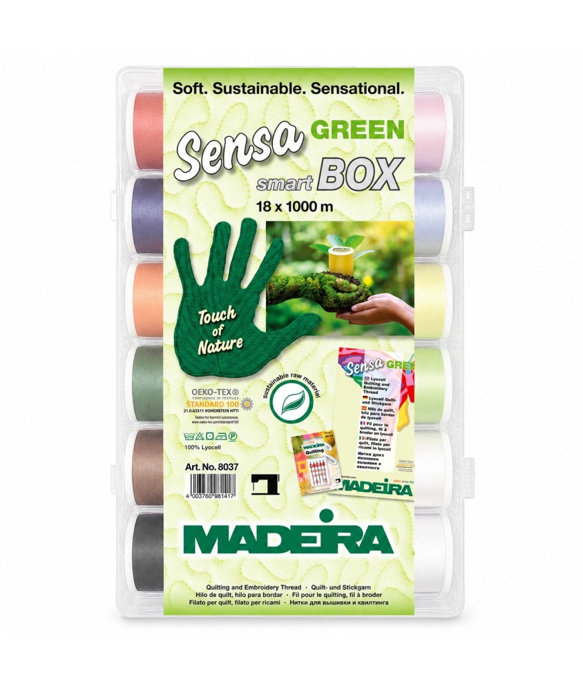 SmartBox de 18 Fils Sensa Green n°40 1000 m - Madeira - vue de face sur fond blanc
