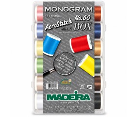 SmartBox Monogram 18 Fils Aerostitch n°60 1000 m - Madeira - vue de face sur fond blanc