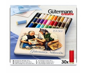Coffret Nostalgie 30 Fils pour Tout Coudre 100 m - Gütermann - vue de côté