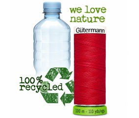 Coffret de 20 Fils pour Tout Coudre Recyclés rPET 100 m - Gütermann - vue de l'emballage