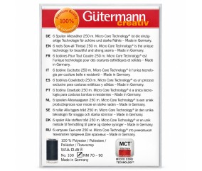 Coffret de 6 Fils pour Tout Coudre 250 m Basiques - Gütermann - vue de côté