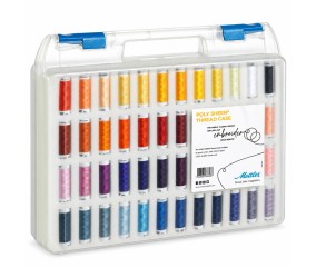 Coffret de 96 Fils à Broder Poly Sheen n°40 200 m - Mettler - vue de face sur fond blanc