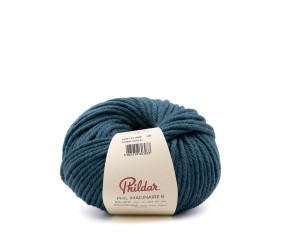 Phil Imaginaire 8 Phildar - coloris Vert plume - pelote sur fond blanc