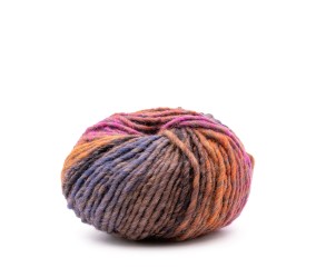 Phil Colorbig Phildar - coloris Prune - échantillon et ambiance