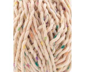 Pingo Chenille Candy Pingouin - coloris Beige - vue de détail du fil
