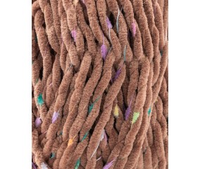 Pingo Chenille Candy Pingouin - coloris Caramel - vue de détail du fil