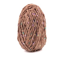 Pingo Chenille Candy Pingouin - coloris Caramel - échantillon et ambiance
