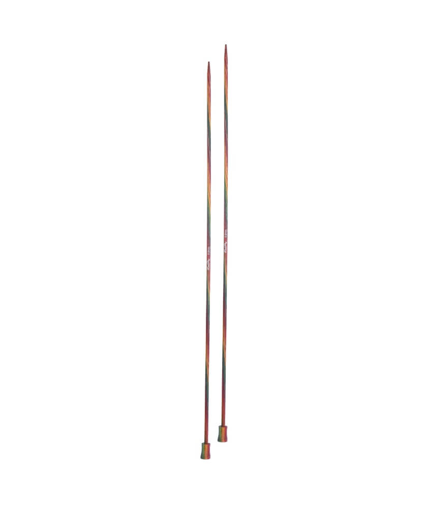 Aiguilles droites Symfonie 2 30 cm KnitPro - paire 3 mm en bois de bouleau