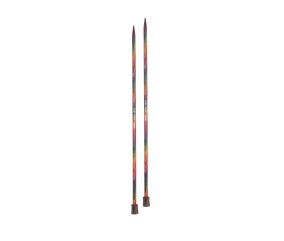 Aiguilles droites Symfonie 2 30 cm KnitPro - paire 6 mm en bois de bouleau