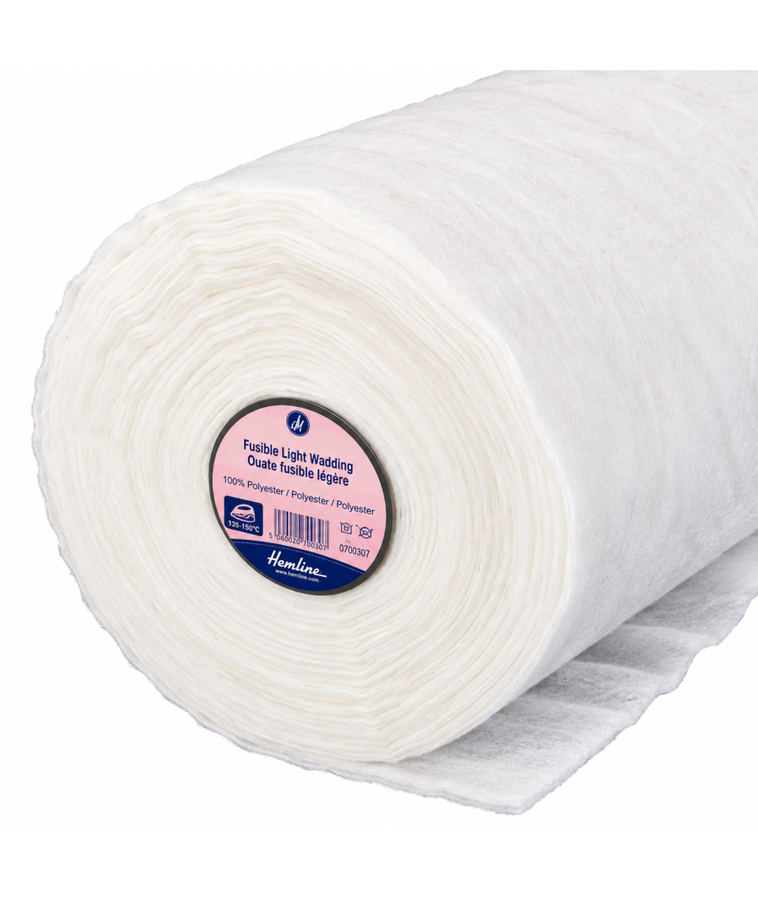 Molleton thermocollant léger HN131 - 86 g/m² Blanc - 90 cm - Vendu au mètre - Hemline