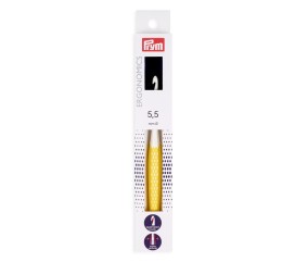 Crochet Prym Ergonomics n°5,5 jaune - sur sa carte