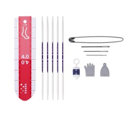 Kit débutant tricot de chaussettes aiguilles 3,5 mm Prym - vue produit sur fond blanc