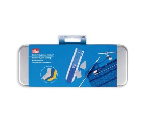 Kit débutant tricot de chaussettes aiguilles 3,5 mm Prym - présentation sur carte