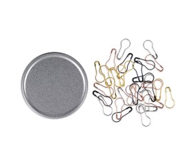 Anneaux marqueurs de mailles métal 4 couleurs avec boîte - 32 pièces Prym - vue produit sur fond blanc