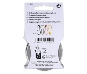 Anneaux marqueurs de mailles métal 4 couleurs avec boîte - 32 pièces Prym - gros plan
