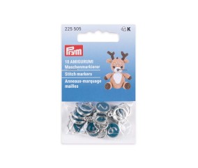 Anneaux marqueurs de mailles amigurumi numérotés 0 à 9 - 10 pièces Prym - présentation sur carte