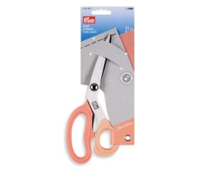 Ciseaux tissus Hobby 21 cm abricot Prym - présentation sur carte