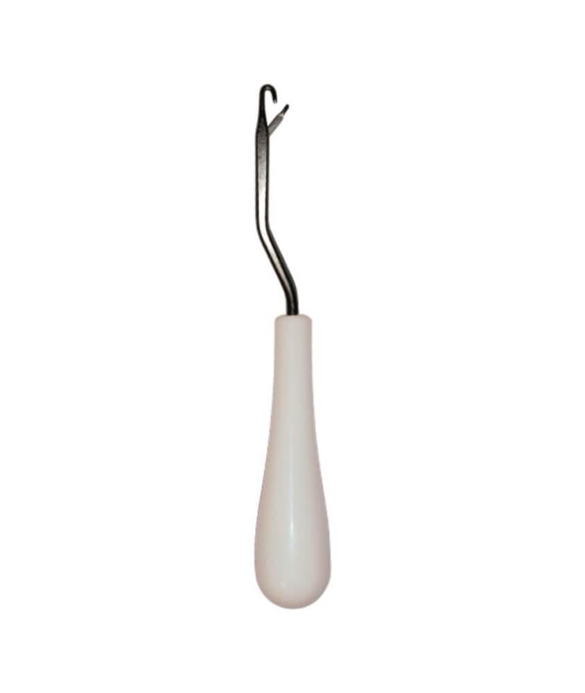 Crochet smyrne à loquet Milward - outil seul, manche plastique blanc