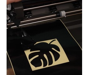 Brother Bellissimo CT1 - motif feuille découpé dans un papier noir