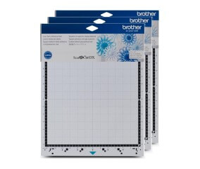 Brother Lot de 3 tapis faible adhérence CADXMAT3LOW12