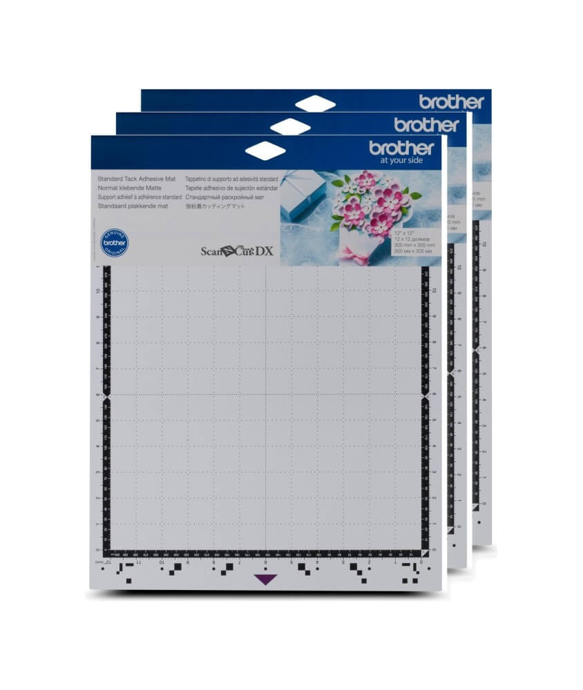 Lot de 3 tapis standard Brother CADXMAT3STD12 - les trois tapis