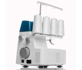 Surjeteuse PFAFF Admire 1000 - vue arrière avec quatre cônes