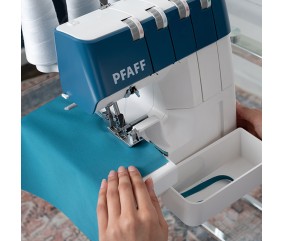 Surjeteuse PFAFF Admire 1000 - bac à déchets en situation