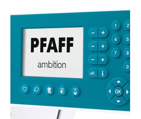 PFAFF Ambition 620 - écran LCD et touches de réglage