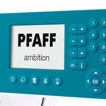 PFAFF Ambition 620 - écran LCD et touches de réglage