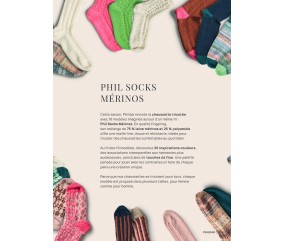 Catalogue Phildar n°284 Chaussettes à tricoter - présentation du fil Phil Socks Mérinos