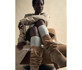 Catalogue Phildar n°284 Chaussettes à tricoter - modèle Emery écru