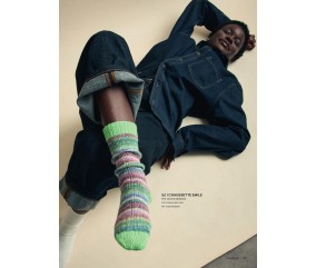 Catalogue Phildar n°284 Chaussettes à tricoter - modèle Emile prairie et vert fluo
