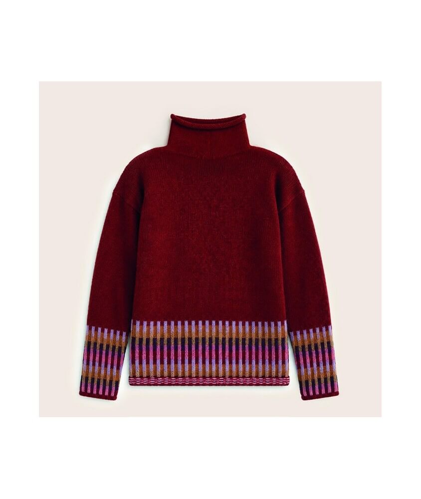 Pull Domitille - Patron tricot Phildar - modèle fini à plat