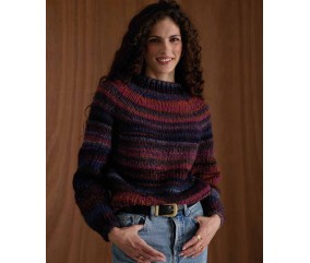 Pull Dixie B dégradé - Patron tricot Phildar - modèle porté