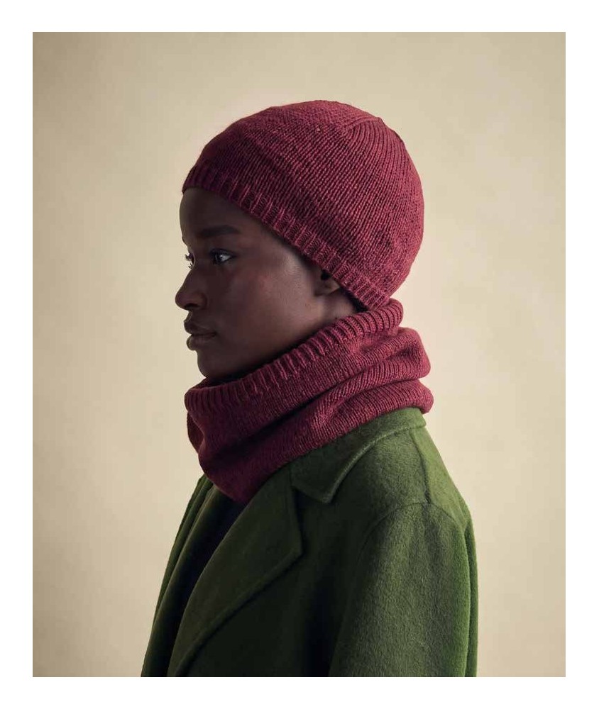 Bonnet et snood Dalia - Patron tricot Phildar - modèle porté