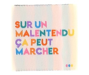 Étiquette tissée à coudre...