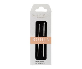 Aiguilles à laine Bohin pour assemblage tricot - Lot de 2