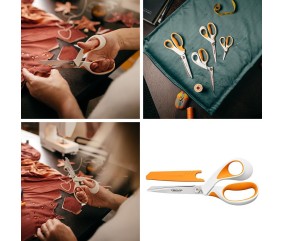 Ciseaux RazorEdge Softgrip 21 cm Fiskars - en situation de couture