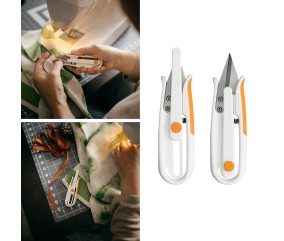 Coupe-fil Softgrip 13 cm Fiskars - en situation de couture