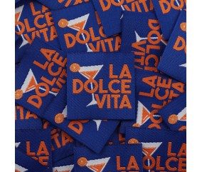 Étiquettes tissées à coudre Bohin Dolce Vita - Blister de 4