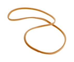 Bracelets caoutchouc blonds Bohin 120 x 1,5 mm - Boîte de 100 g
