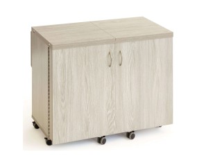 Meuble de couture Tailormade Duo Chêne gris - fermé, porte verrouillable