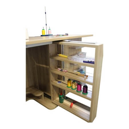 Meuble de couture Tailormade Duo, rack à fils coulissant