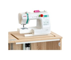 Meuble de couture Tailormade Compact Chêne - plateau machine et ascenseur