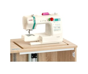 Meuble de couture Tailormade Compact Chêne gris - plateau machine et ascenseur