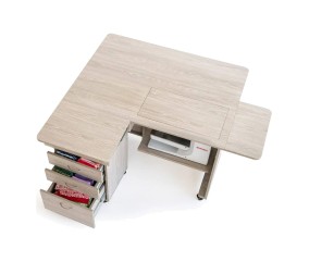 Meuble de couture Tailormade Quilter's Dream Chêne gris - plateau et caisson