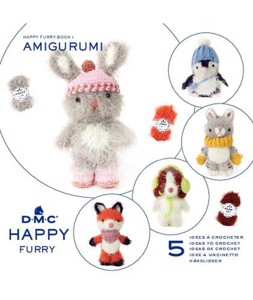 Livret Happy Furry Book 1 Amigurumi DMC - couverture