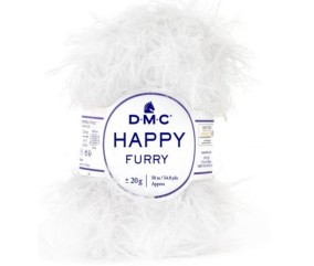 Fil Happy Furry DMC - pelote coloris 901 Blanc